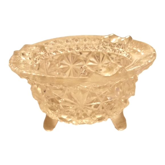 L E Smith Glass Other - Vintage Circa 1953-1955 Footed clear glass kettle ashtray by L.E. Smith Glass Co